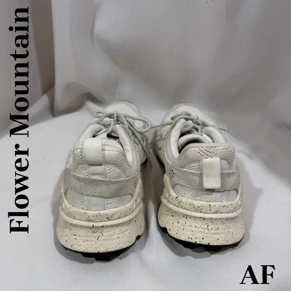 Flower Mountain Yamano 3 Uni White and Beige Suede Sneakers Size 7